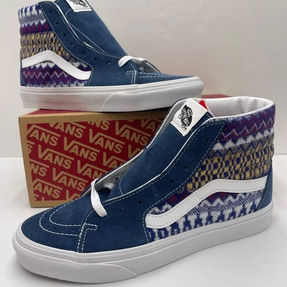 Vans Men’s Sk8-Hi
Fair Isle Biue/Multi Sneakers
VN0A705NBER - Picture 3 of 16